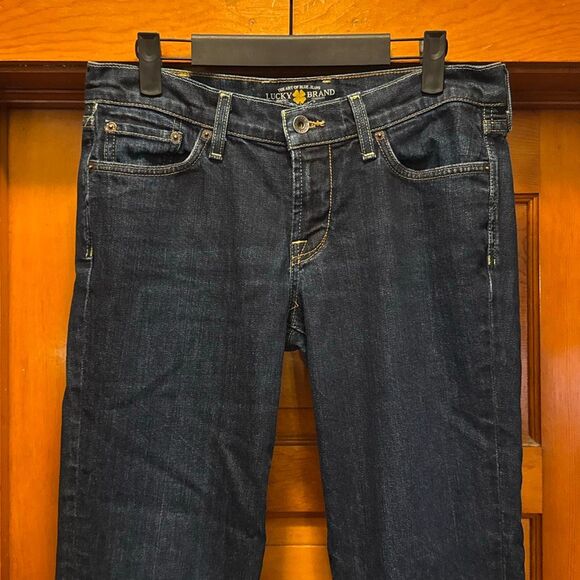 Lucky Brand Dark Wash Blue Janet Crop Straight Jeans Women’s 6 - 28 - Picture 2 of 9